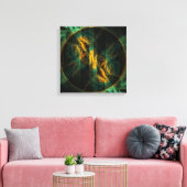 Toile L'oeil de la Jungle Abstrait Art Quad Canvas (Insitu(Salon))