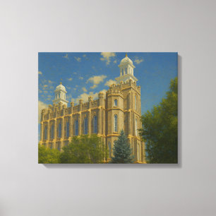 Toile Logan Utah Temple Painting™ LDS Wall Art Canvas