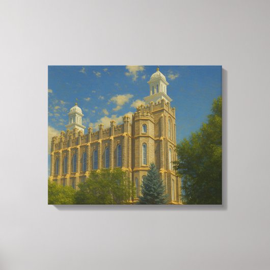 Toile Logan Utah Temple Painting™ LDS Wall Art Canvas (Recto)