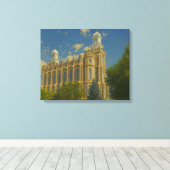 Toile Logan Utah Temple Painting™ LDS Wall Art Canvas (Insitu (Plancher de Bois))
