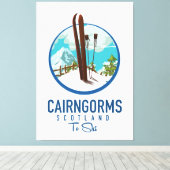 Toile Logo Cairngorms Écosse (Insitu (Plancher de Bois))