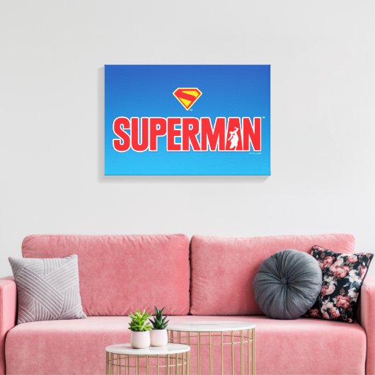 Toile Logo classique Superman Bold (Insitu(Salon))