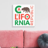 Toile Logo de California With Grizzly Bear (Insitu(Salon))