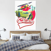 Toile logo de carte de voyage en Chine (Insitu(Chambre))