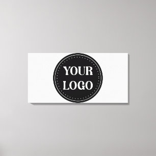 Toile Logo de code QR noir moderne Élégant et professi