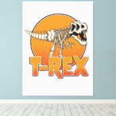 Toile Logo de dessin animé T-REX (Insitu (Plancher de Bois))