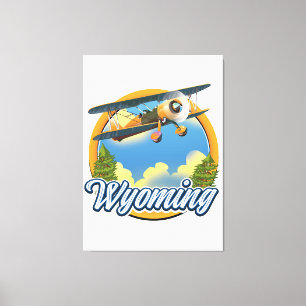 Toile logo de dessin animé Wyoming