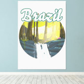 Toile Logo de la forêt tropicale Brésil (Insitu (Plancher de Bois))