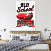 Toile Logo de Old School Racer (Insitu(Chambre))