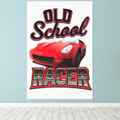 Toile Logo de Old School Racer (Insitu (Plancher de Bois))