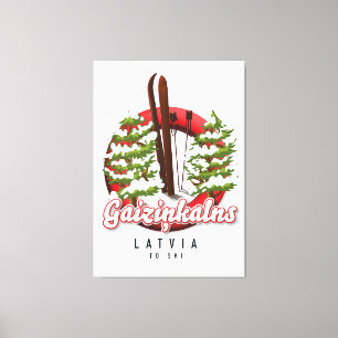 Toile Logo de ski de Gaiziņkalns Lettonie