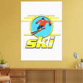 Toile Logo de ski rétro 90 (Insitu(Salon))