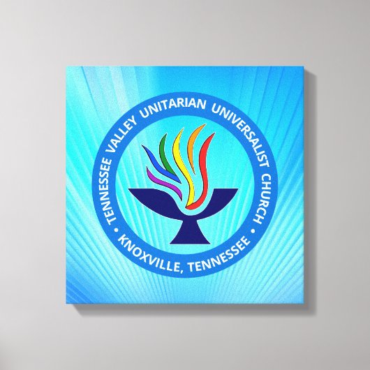Toile Logo de TVUC Chalice sur Blue Rays Arrière - plan (Recto)