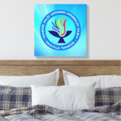 Toile Logo de TVUC Chalice sur Blue Rays Arrière - plan (Insitu(Chambre))