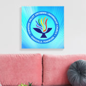 Toile Logo de TVUC Chalice sur Blue Rays Arrière - plan (Insitu(Salon))
