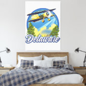 Toile Logo de voyage du Delaware (Insitu(Chambre))