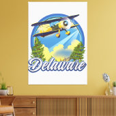 Toile Logo de voyage du Delaware (Insitu(Salon))