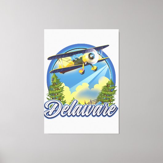 Toile Logo de voyage du Delaware (Recto)