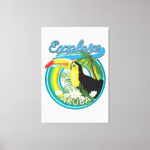 Toile Logo de voyage Explore Aruba