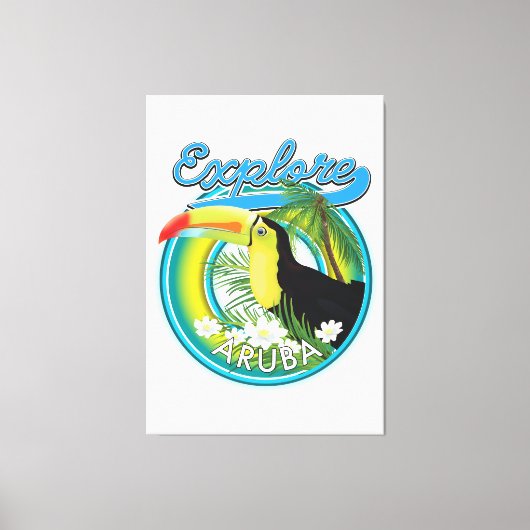 Toile Logo de voyage Explore Aruba (Recto)