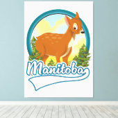 Toile logo de voyage Manitoba Canada (Insitu (Plancher de Bois))