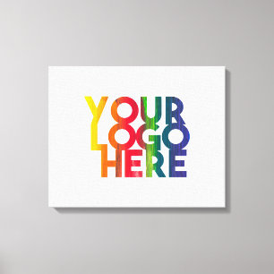 Toile Logo d'entreprise simple blanc
