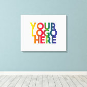 Toile Logo d'entreprise simple blanc (Insitu (Plancher de Bois))