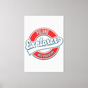 Toile logo d'explorateur de Pologne dans l'aventure
