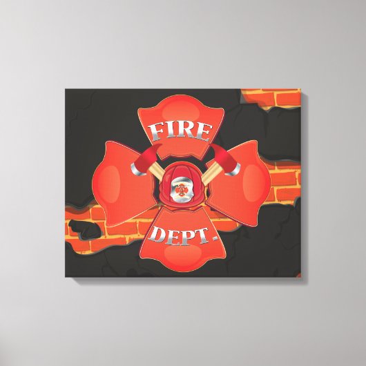 Toile Logo du service d'incendie (Recto)