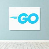 Toile Logo Golang (Go Programming Language) (Insitu (Plancher de Bois))