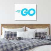 Toile Logo Golang (Go Programming Language) (Insitu(Chambre))