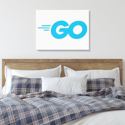 Toile Logo Golang (Go Programming Language) (Insitu(Chambre))
