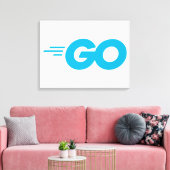 Toile Logo Golang (Go Programming Language) (Insitu(Salon))