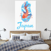 Toile Logo Japon Pêche (Insitu(Chambre))