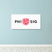 Toile Logo Phi Sigma Kappa (Insitu (Plancher de Bois))