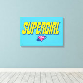 Toile Logo Pop Supergirl (Insitu (Plancher de Bois))