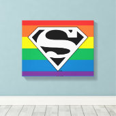 Toile Logo Rainbow Superman (Insitu (Plancher de Bois))