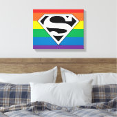 Toile Logo Rainbow Superman (Insitu(Chambre))