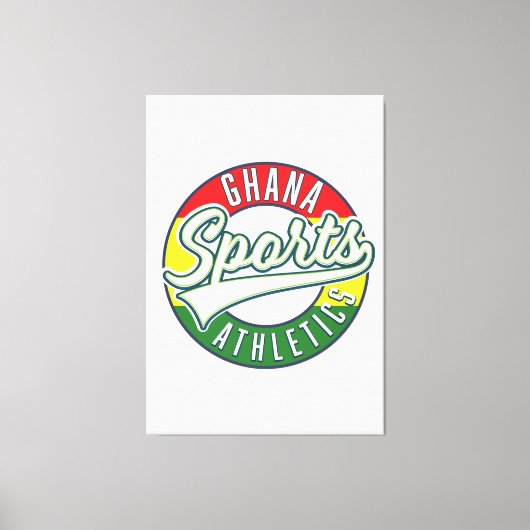 Toile Logo rétro de Ghana Sports Athletics (Recto)