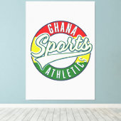 Toile Logo rétro de Ghana Sports Athletics (Insitu (Plancher de Bois))