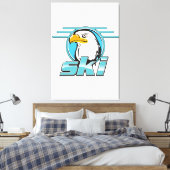 Toile Logo Retro Golden Eagle Ski (Insitu(Chambre))