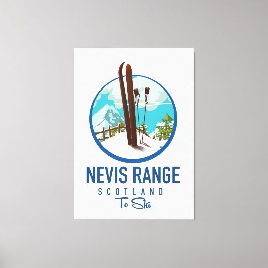 Toile logo ski Nevis Range Écosse (Recto)