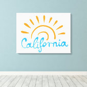 Toile Logo Sunny California (Insitu (Plancher de Bois))
