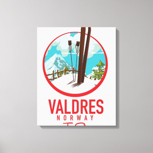 Toile logo Valdres Norvège Ski (Recto)