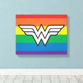 Toile Logo Wonder Woman Rainbow (Insitu (Plancher de Bois))