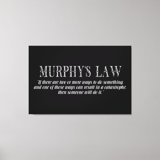 Toile Loi de Murphy (Recto)