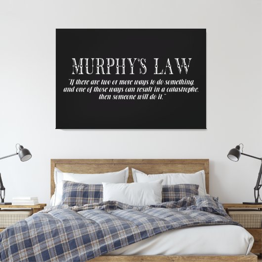 Toile Loi de Murphy (Insitu(Chambre))