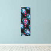 Toile Loin des Galaxies Spirales Vertes dans l'espace (Insitu (Plancher de Bois))