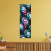 Toile Loin des Galaxies Spirales Vertes dans l'espace (Insitu(Salon))