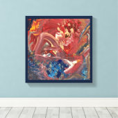 Toile L'oiseau et le lac peinture acrylique (Insitu (Plancher de Bois))